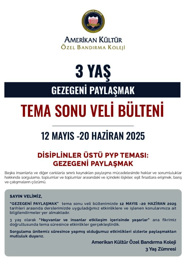 thumbnail of ANAOKULU 3 YAŞ GEZEGENİ PAYLAŞMAK TEMA SONU VELİ BÜLTENİ