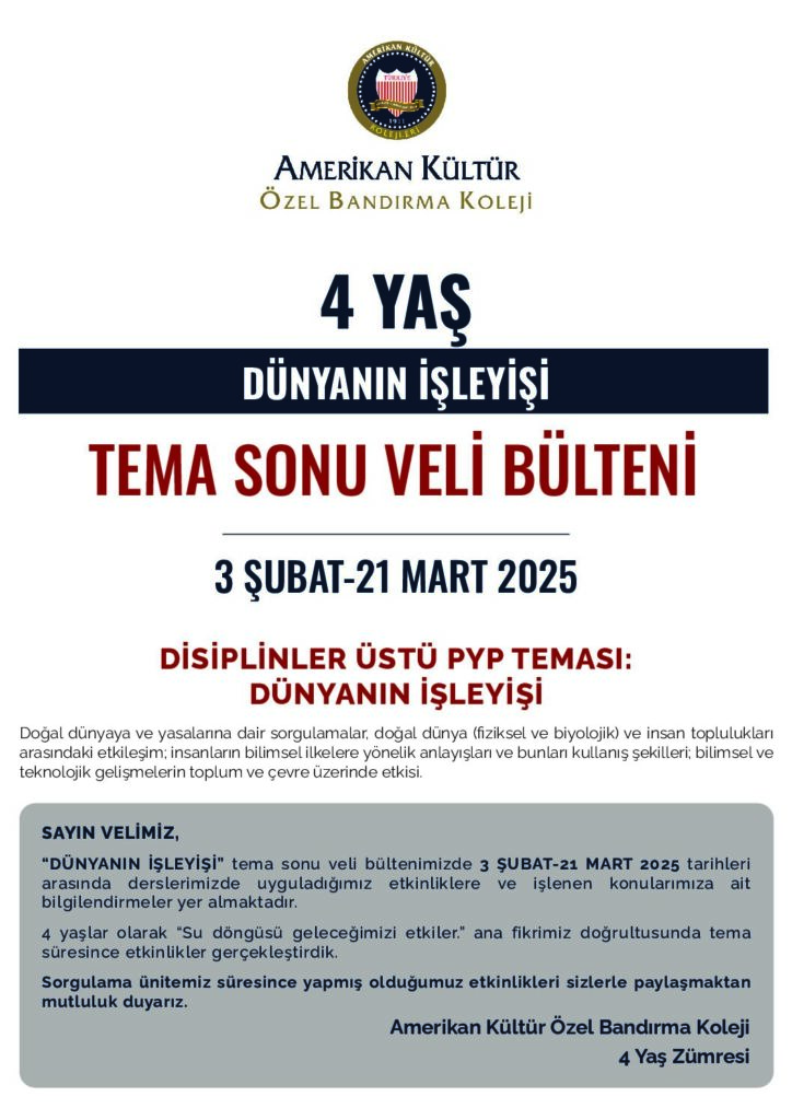 thumbnail of ANAOKULU 4 YAŞ DÜNYANIN İŞLEYİŞİ TEMA SONU VELİ BÜLTENİ