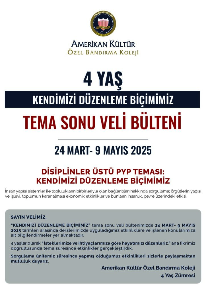 thumbnail of ANAOKULU 4 YAŞ KENDİMİZİ DÜZENLEME BİÇİMİMİZ TEMA SONU VELİ BÜLTENİ